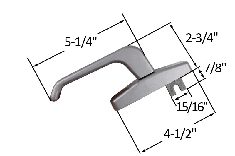 RVS Tuingereedschap Casement Window Spatio TT/FO Staalgrijs Security Handle