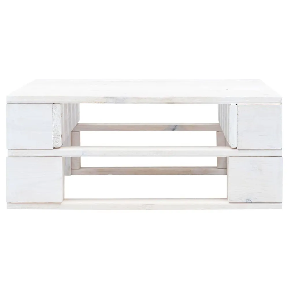 Tuinhocker pallet hout wit met Comfortgreep