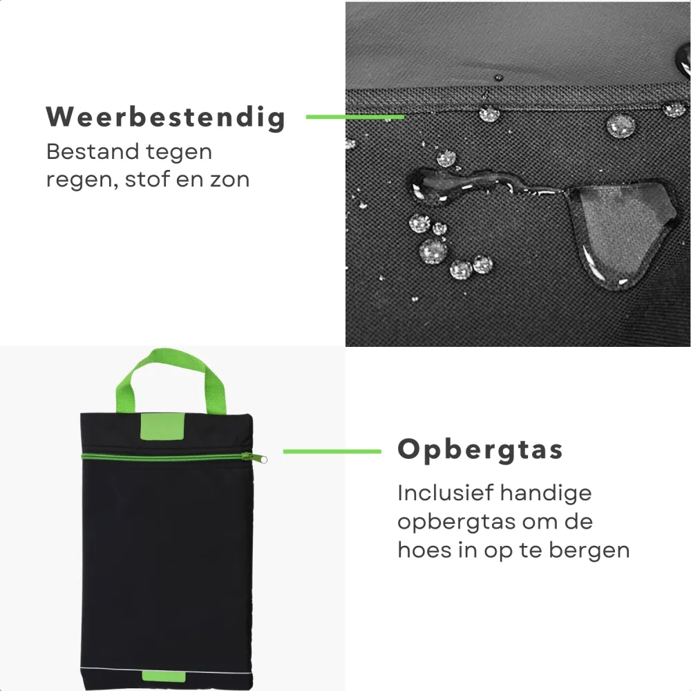Cheqo® Afdekhoes Parasol - Parasolhoes Staande Parasol - Beschermt tegen Regen, Zon, Vorst, Vuil & Bladeren - 210d Polyest...