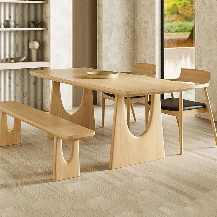 1/2/4/5/7 Pieces Rectangle Dining Set Solid Wood Dining Table Massief hout Chairs