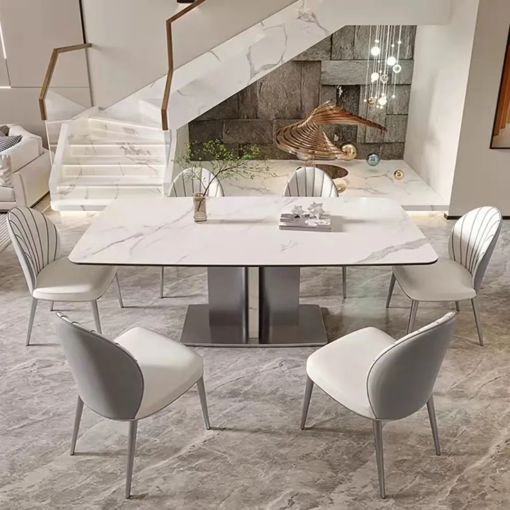 Comfortabele Kitchen Dining Set Ivoor Chairs 1/5/6/7 Pieces Modern Dinette Set