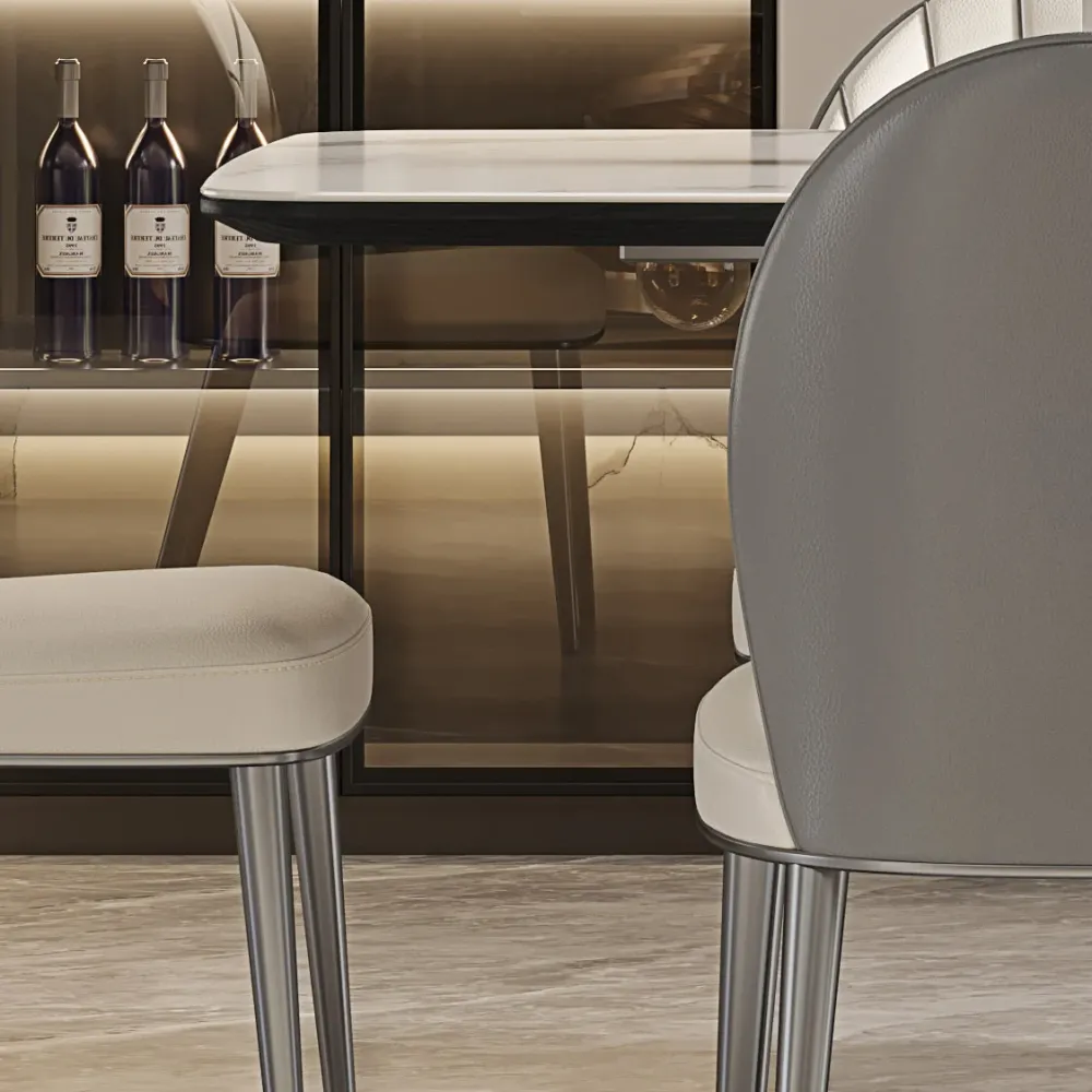 Comfortabele Kitchen Dining Set Ivoor Chairs 1/5/6/7 Pieces Modern Dinette Set