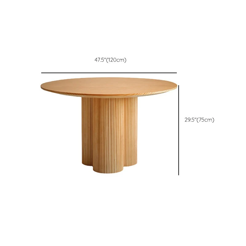 Eet- Round Dining Table Set 1/2/5/7 Pcs Pine Effen Wood Dining Table and Chairs