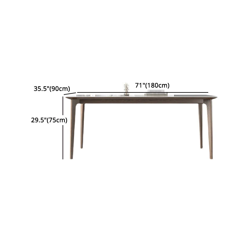 Eet- Strak Rectangle Sintered Stone Top Dining Set 1/2/3/4/5/7 Pieces Dining Table Chairs