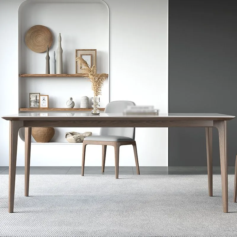 Eet- Strak Rectangle Sintered Stone Top Dining Set 1/2/3/4/5/7 Pieces Dining Table Chairs