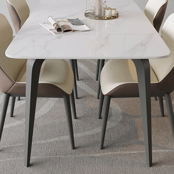 Eigentijds 1/2/5/9 Pieces Rectangle Dining Set Sintered Stone Table Dinette Set