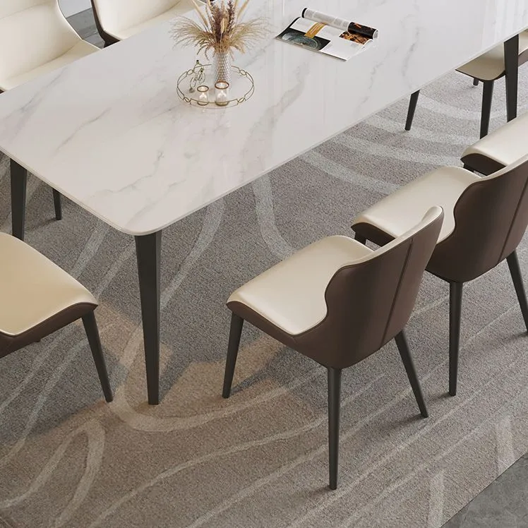 Eigentijds 1/2/5/9 Pieces Rectangle Dining Set Sintered Stone Table Dinette Set