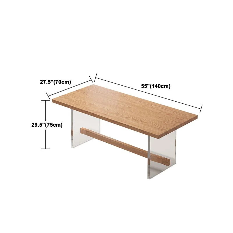 Eigentijds Solid Wood Dining Set 1/2/5/7 Pieces Dining Table Wood Chairs