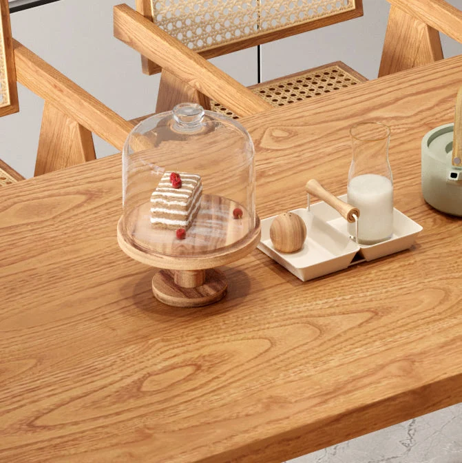Eigentijds Solid Wood Dining Set 1/2/5/7 Pieces Dining Table Wood Chairs