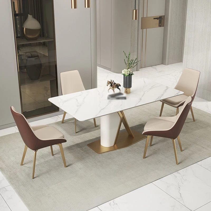 Garden Scandinavian 1/2/3/4/5 Dining Table Set Chair Sintered Stone Dining Table Set