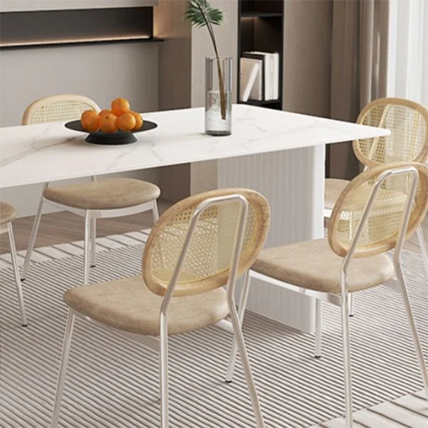 Hedendaags Dinette Set 1/2/5/7 Pcs Rectangle Table and Solid Wood Base Dining Set Chairs