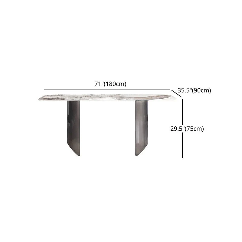 Hedendaags Sintered Stone Top Dining Set Rectangle 1/2/5/7 Pieces Dining Area Table Set