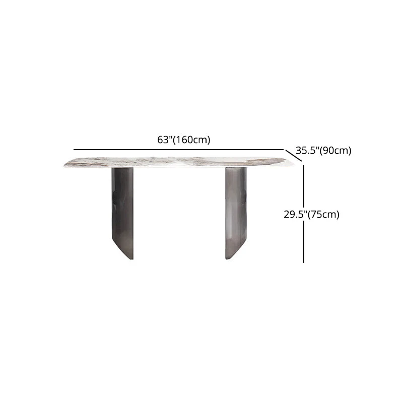 Hedendaags Sintered Stone Top Dining Set Rectangle 1/2/5/7 Pieces Dining Area Table Set
