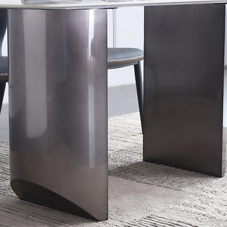 Hedendaags Sintered Stone Top Dining Set Rectangle 1/2/5/7 Pieces Dining Area Table Set