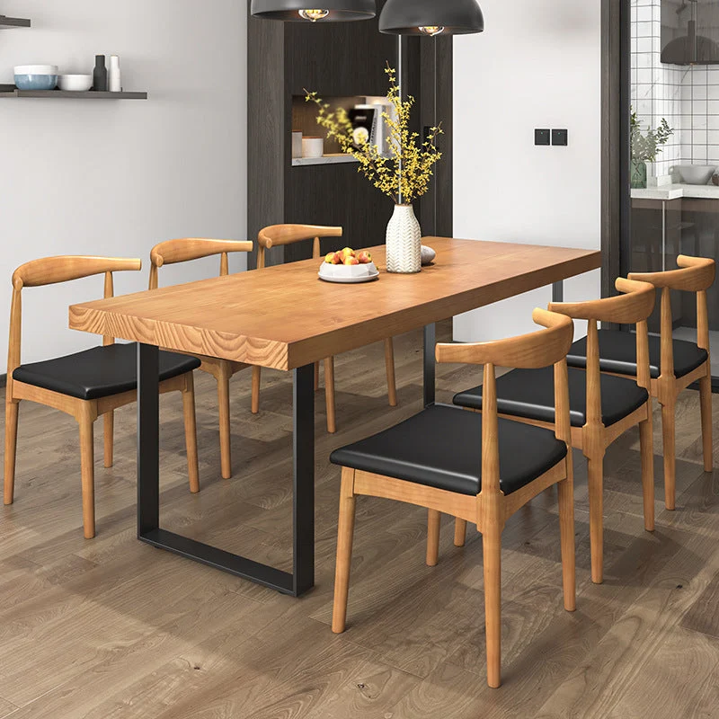 Industrial 1/2/3/5/7 Pieces Dining Table Chairs Uni Wood Dinette Set