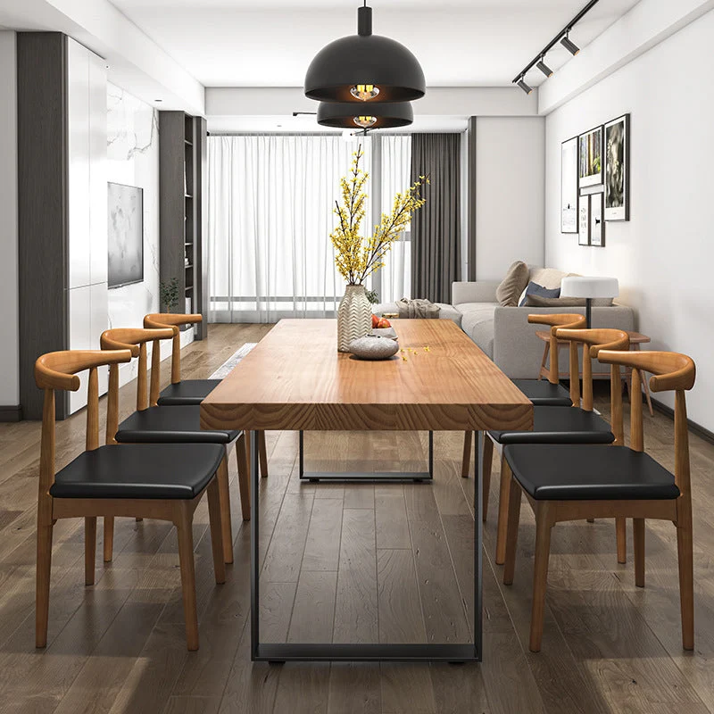Industrial 1/2/3/5/7 Pieces Dining Table Chairs Uni Wood Dinette Set
