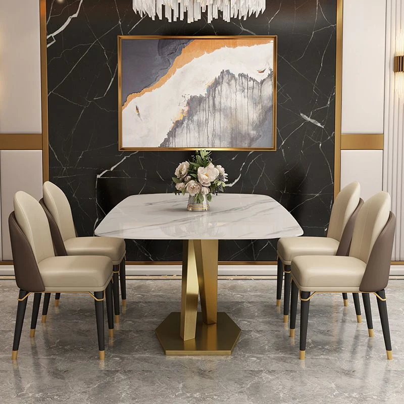 Kostbaar Sintered Stone Top Dining Set Rectangle 1/4/5/6/7 Pieces Dining Table Chairs