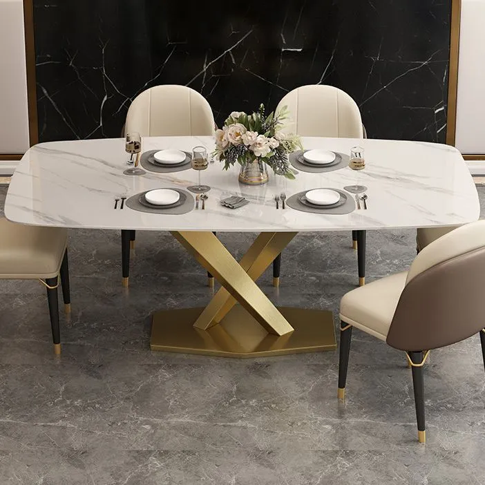 Kostbaar Sintered Stone Top Dining Set Rectangle 1/4/5/6/7 Pieces Dining Table Chairs