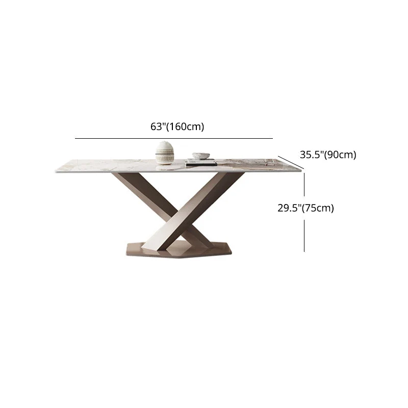 Modern 1/2/5/7/9 Pieces Staalgrijs Dinette Set Sintered Stone Rectangle Dining Table Set