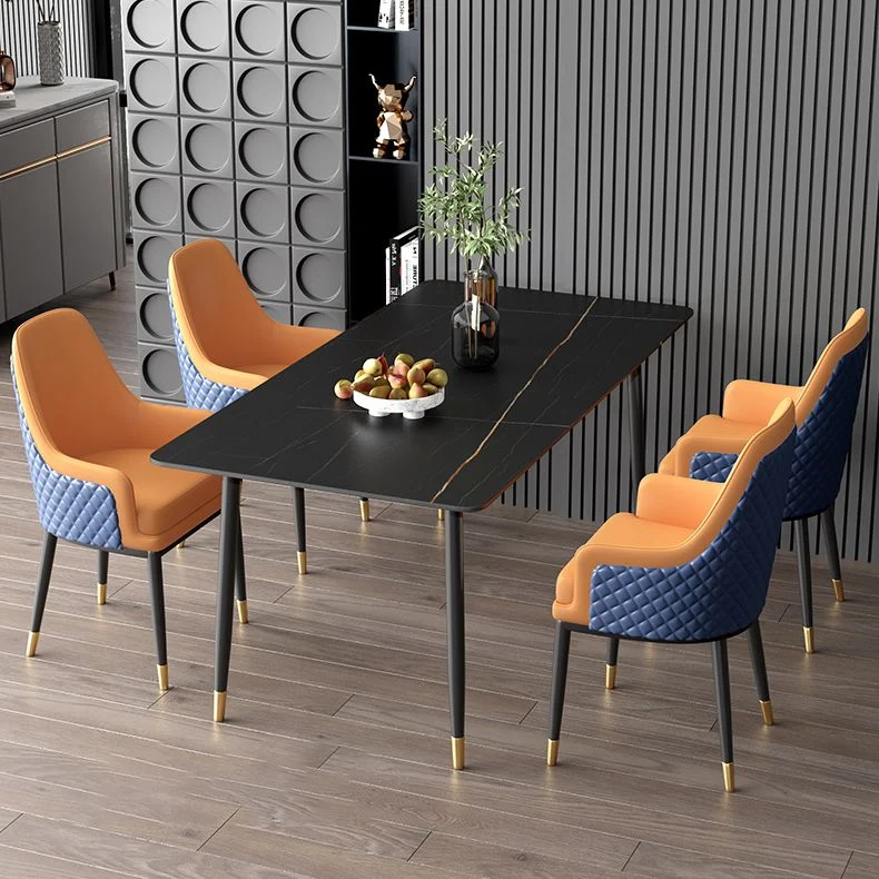 Nordic 1/2/5/7 Pieces Dining Set Sintered Stone Dining Table Leer Chairs