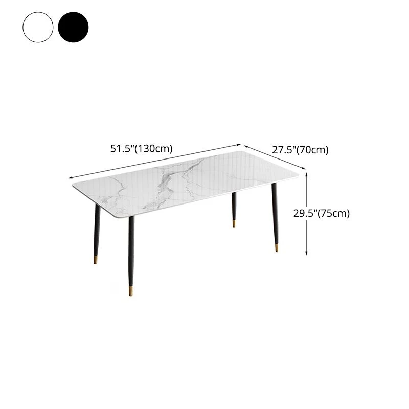 Nordic 1/2/5/7 Pieces Dining Set Sintered Stone Dining Table Leer Chairs