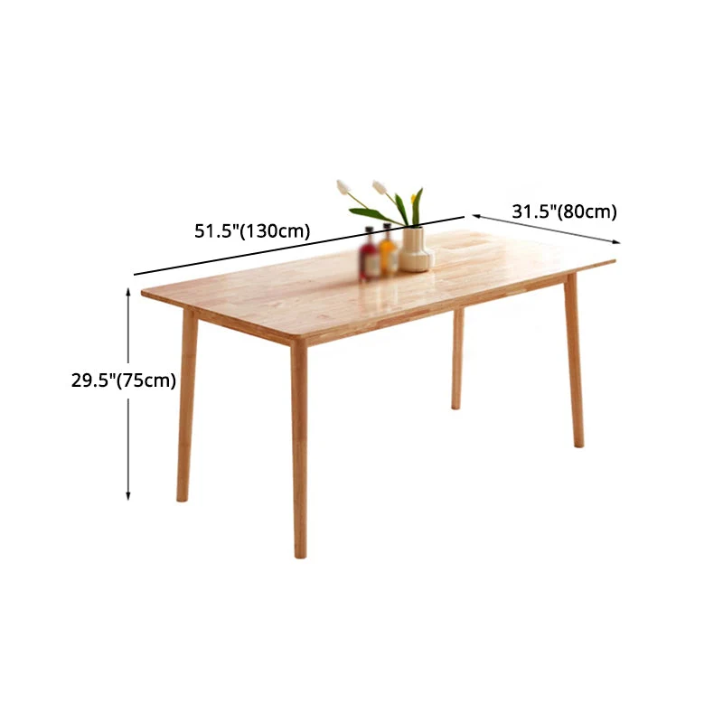 Rattan Strak 1/4/5/7 Pieces Rectangle Dining Set Solid Wood Dining Table Chairs