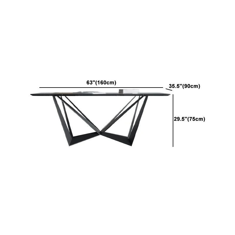 Rectangle Dining Table Set 1/2/7 Pcs Sintered Stone Table Wingback Chairs Diverse Configuraties Leverbaar