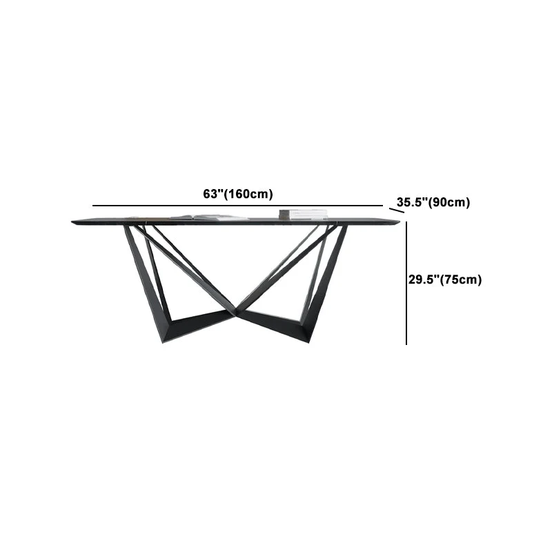 Rectangle Dining Table Set 1/2/7 Pcs Sintered Stone Table Wingback Chairs Diverse Configuraties Leverbaar