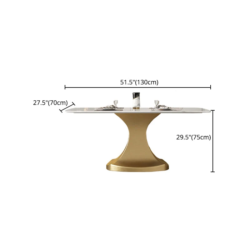 Stalen Luxury 1/2/5/6/7 Pieces Dining Set Sintered Stone Dining Table Set Lederen Chairs