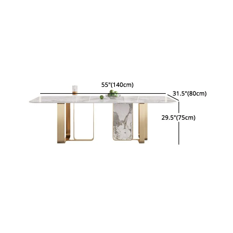 Verfijnd Sintered Stone Top Dining Set 1/4/5/7 Pieces Dining Table Chairs Snel te Monteren | Complete Set