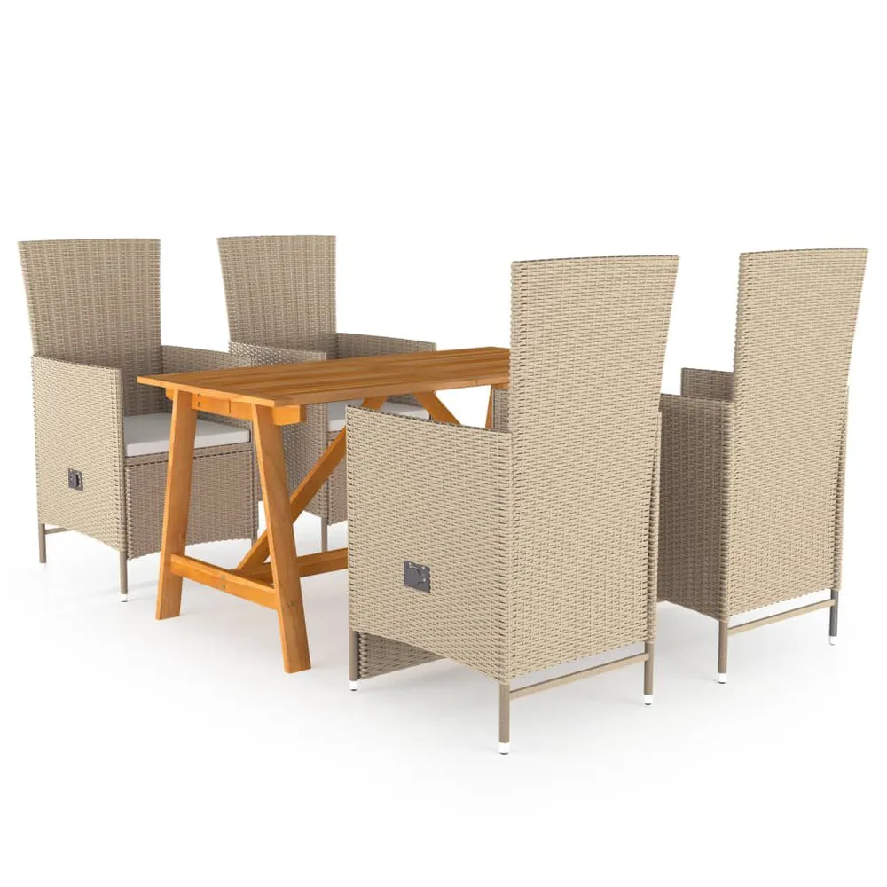 5-delige Tuinset ecru