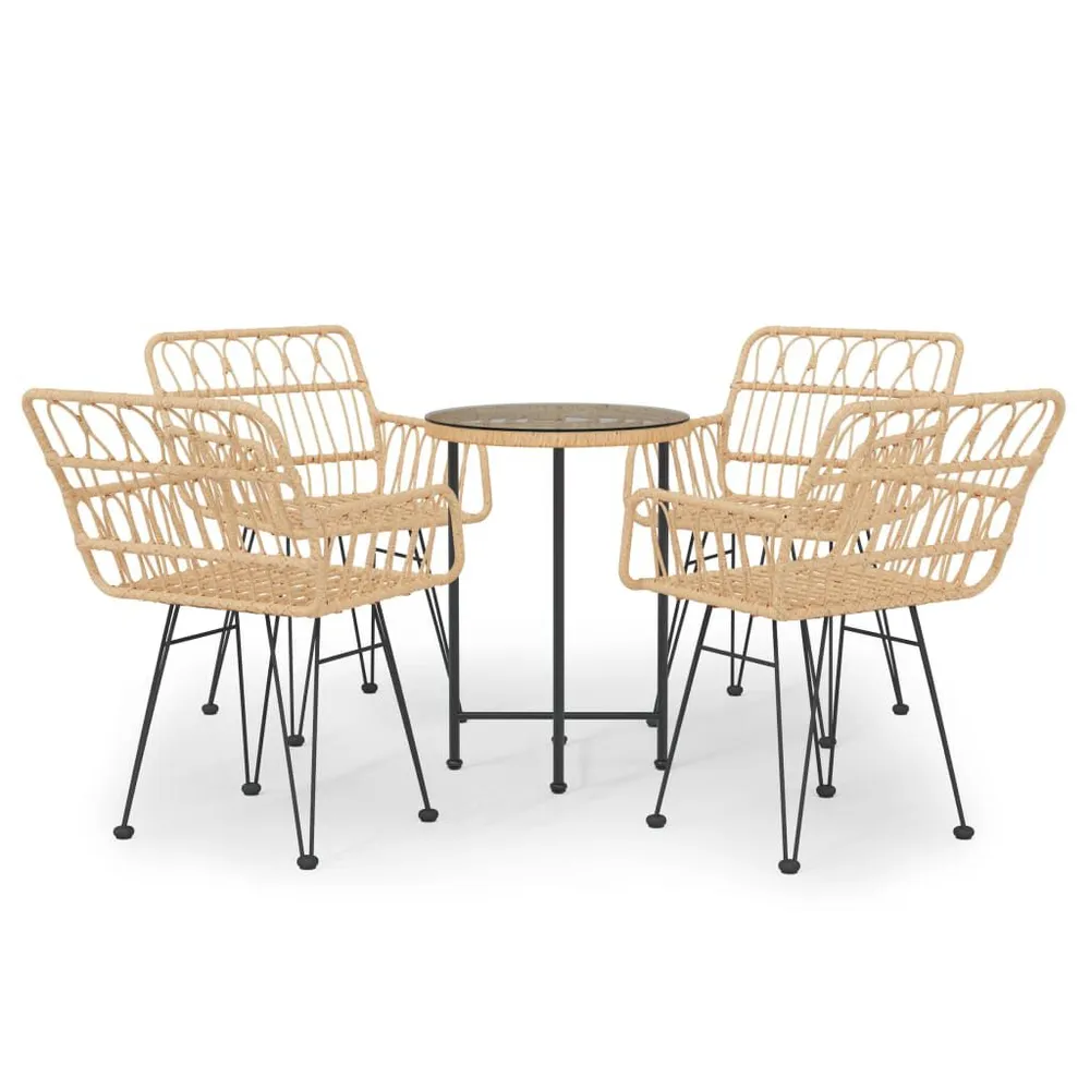 5-delige Tuinset poly rattan met 5 Jaar Garantie