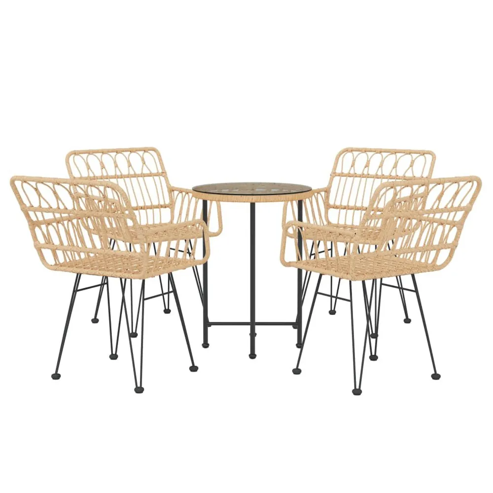 5-delige Tuinset poly rattan met 5 Jaar Garantie