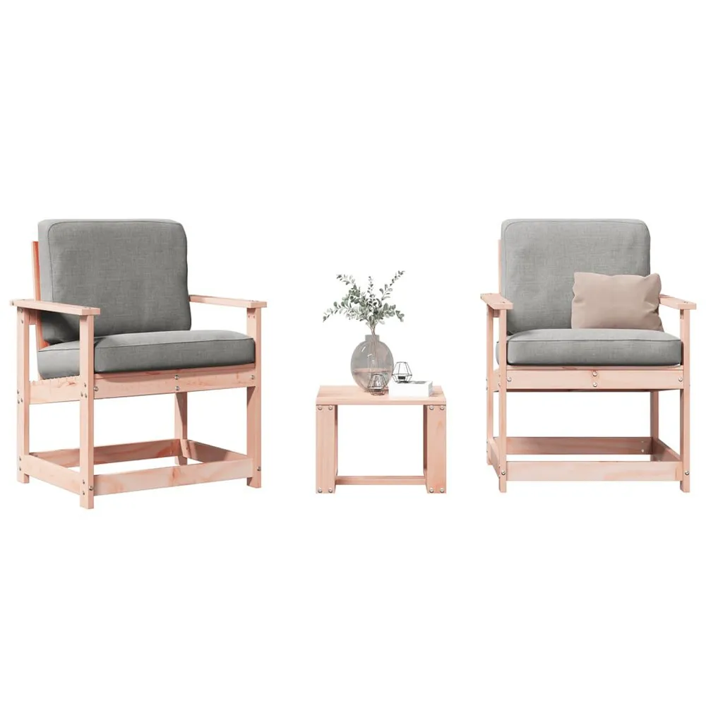 Comfortabel Luxe 3-delige Loungeset massief douglashout