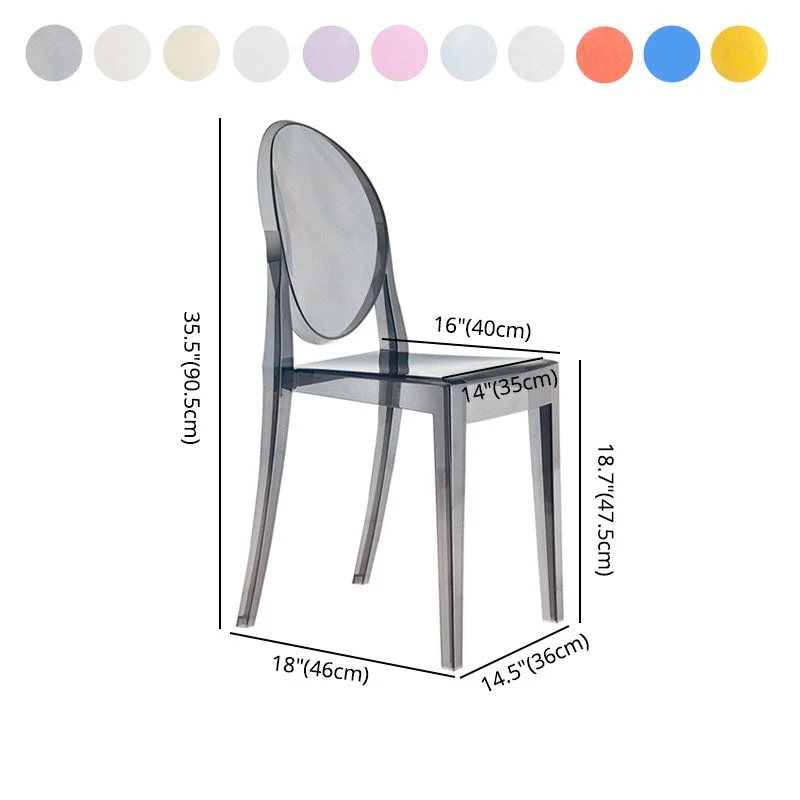 Comfortabel Luxe Scandinavian Style Poly Chair Set Open Back Side Dining Kitchen Chairs Light