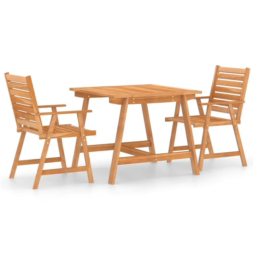 Design 3-delige Tuinset massief acaciahout