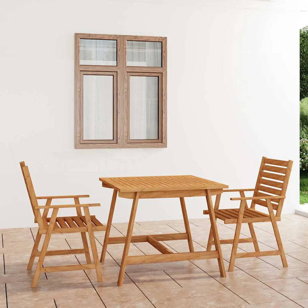 Design 3-delige Tuinset massief acaciahout