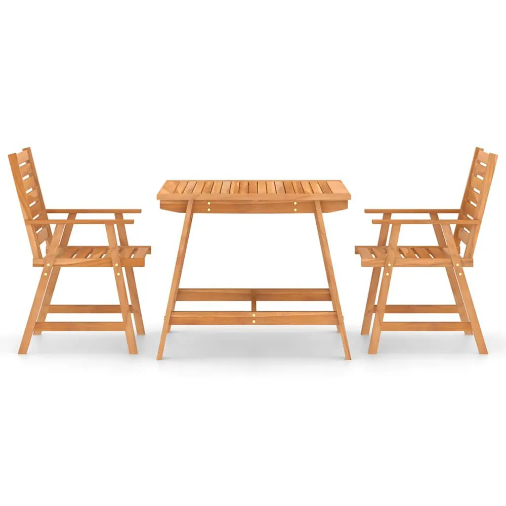 Design 3-delige Tuinset massief acaciahout