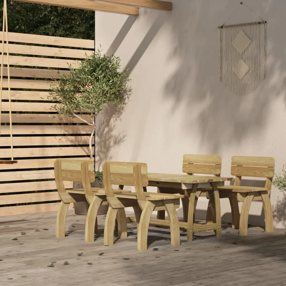 Design 5-delige Tuinset geïmpregneerd grenenhout