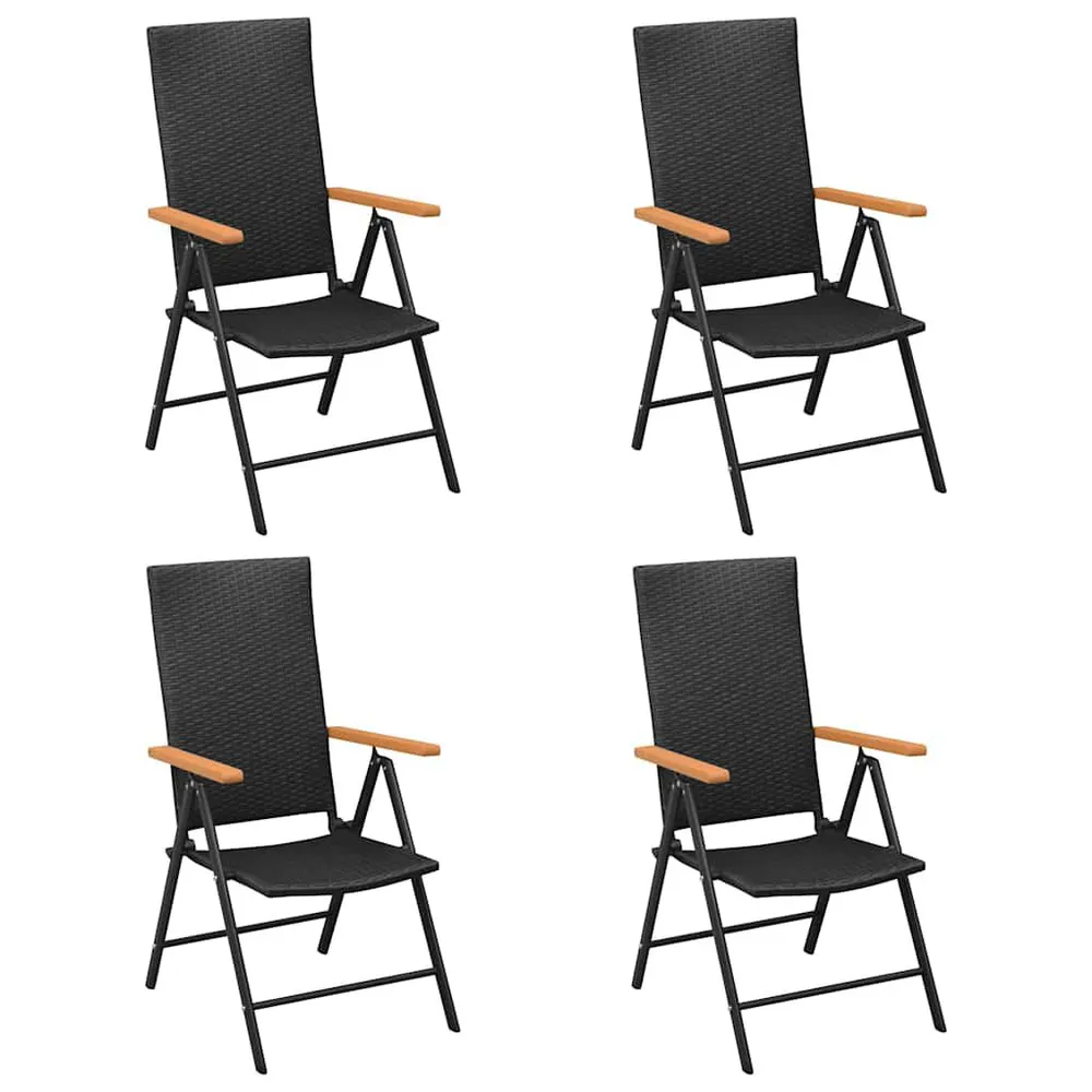 Design 5-delige Tuinset zwart en bruin