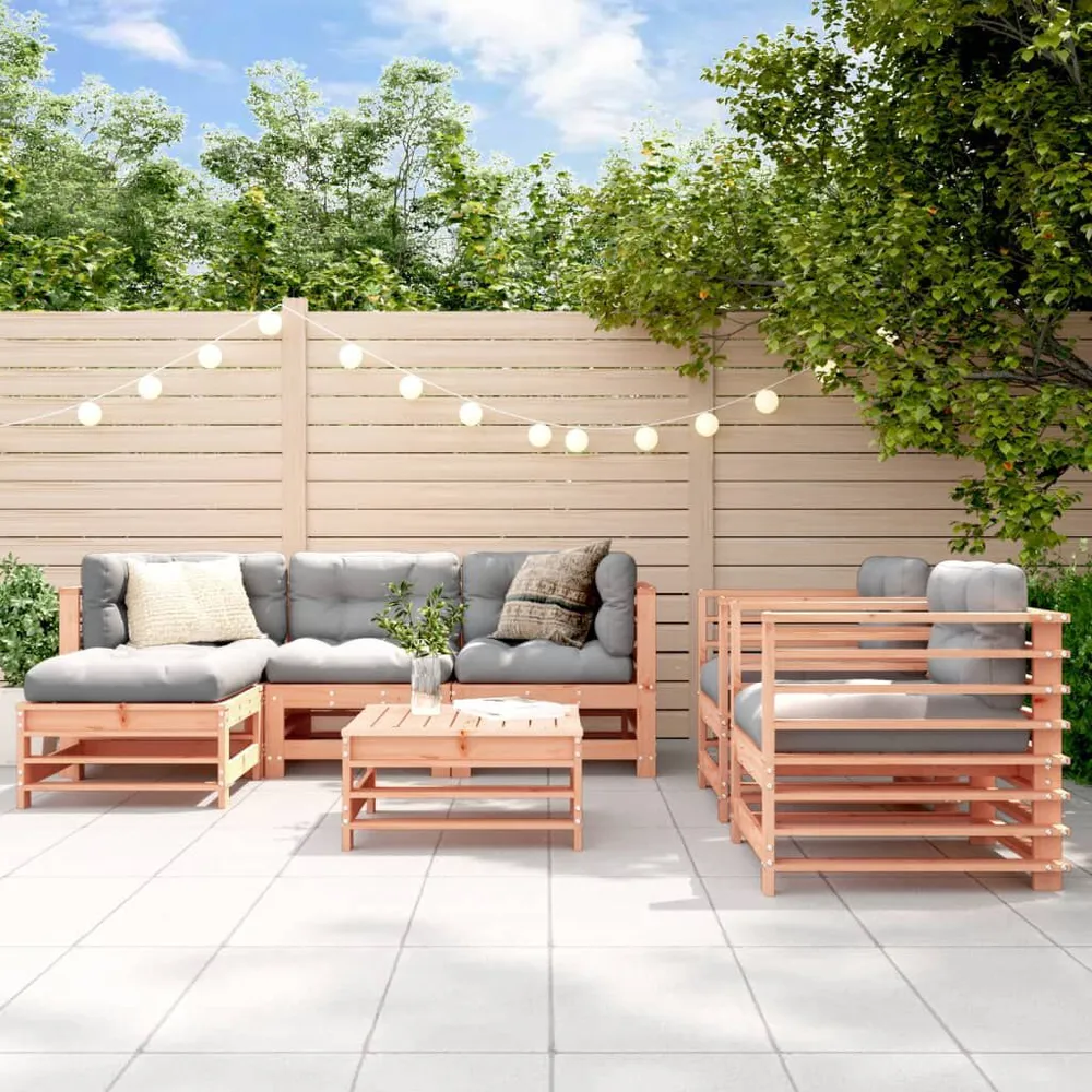 Design 7-delige Loungeset massief douglashout