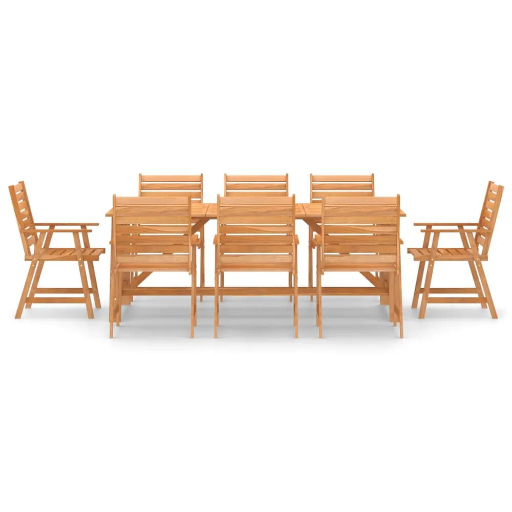 Design 9-delige Tuinset massief acaciahout