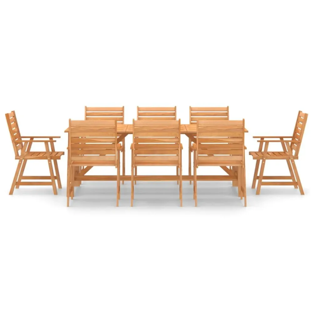 Design 9-delige Tuinset massief acaciahout
