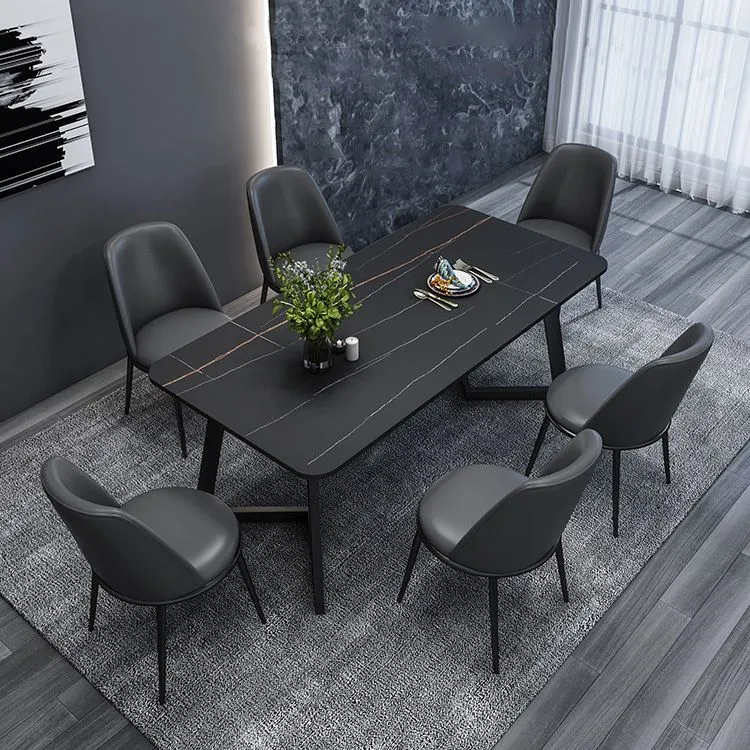 Glam Dinette Set Faux Leren Chairs 1/4/5/7 Pieces Dining Table Set