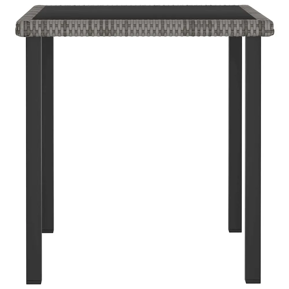 Houten Tuin 3-delige Tuinset poly rattan grijs
