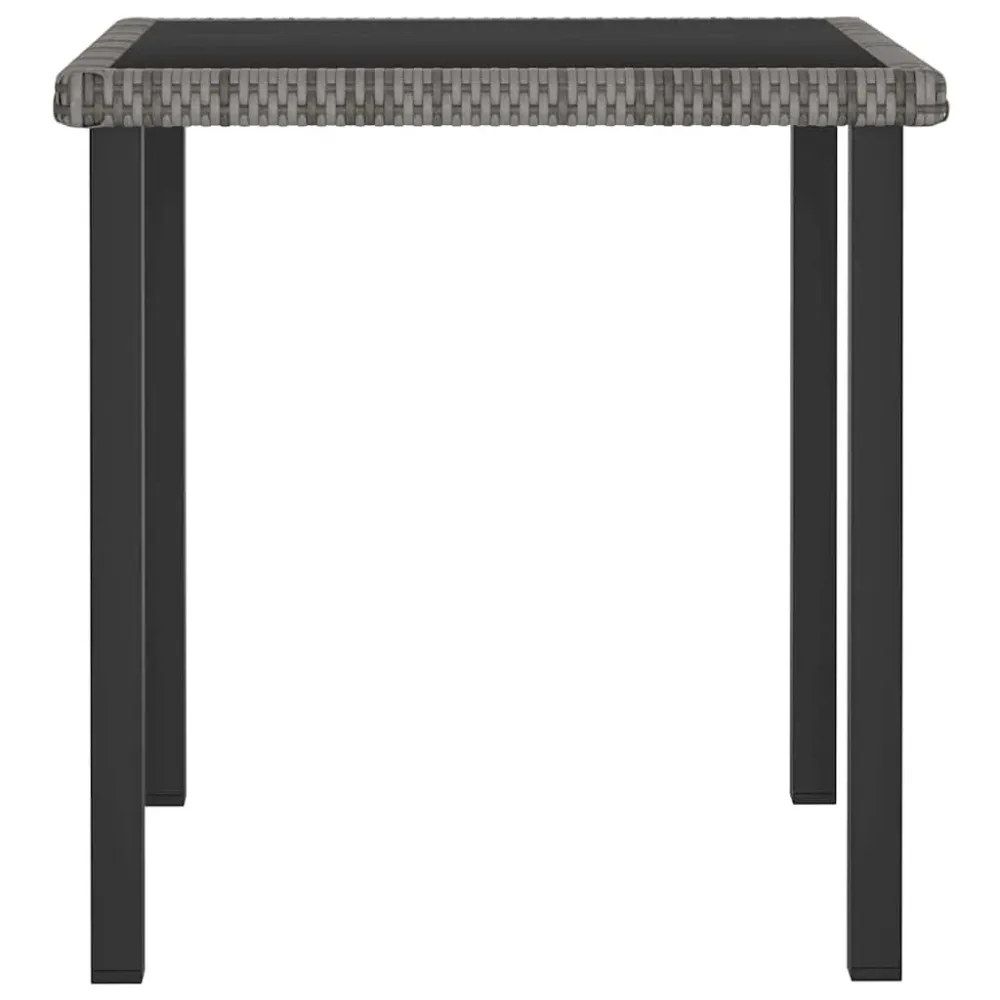 Houten Tuin 3-delige Tuinset poly rattan grijs