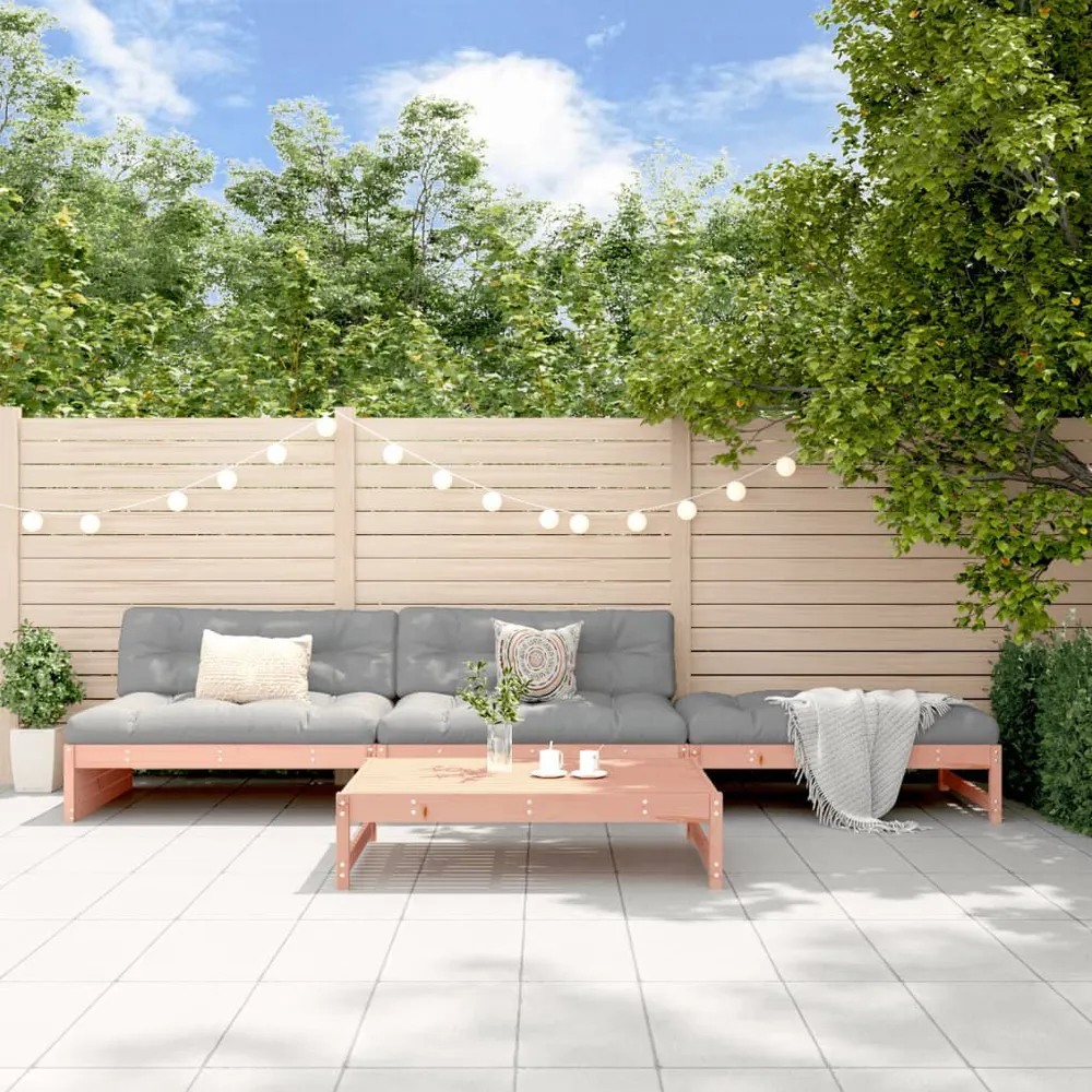 Klap- 4-delige Loungeset met kussens massief douglashout