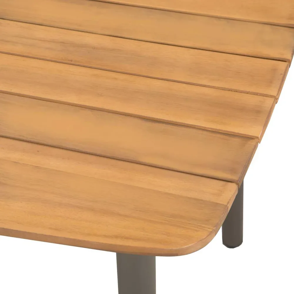 Klap- 7-delige Tuinset poly rattan bruin