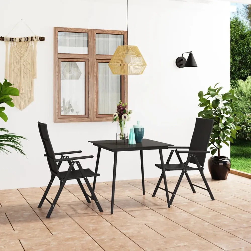 Lig- 3-delige Tuinset zwart