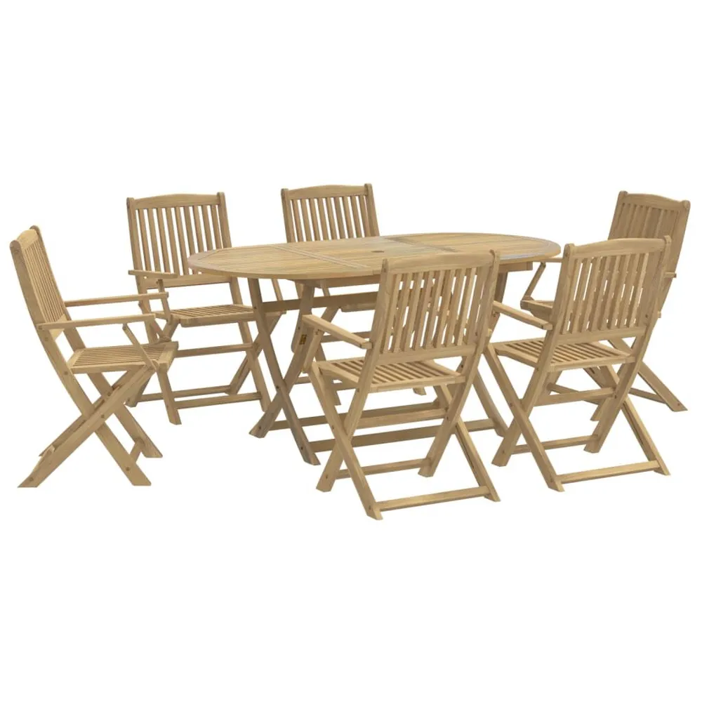 Lig- 7-delige Tuinset massief acaciahout
